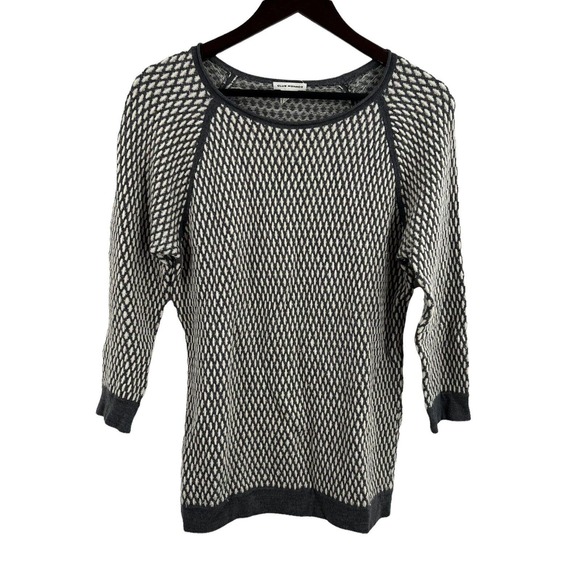 Club Monaco Sweaters - Club Monaco Grey White Scoop Neck Wool Blend Sweater Size Small‎
